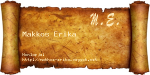 Makkos Erika névjegykártya